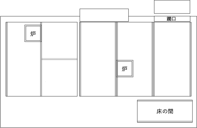 茶室間取り